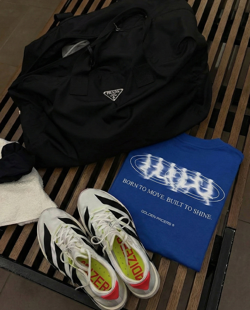 Blue Track Tee