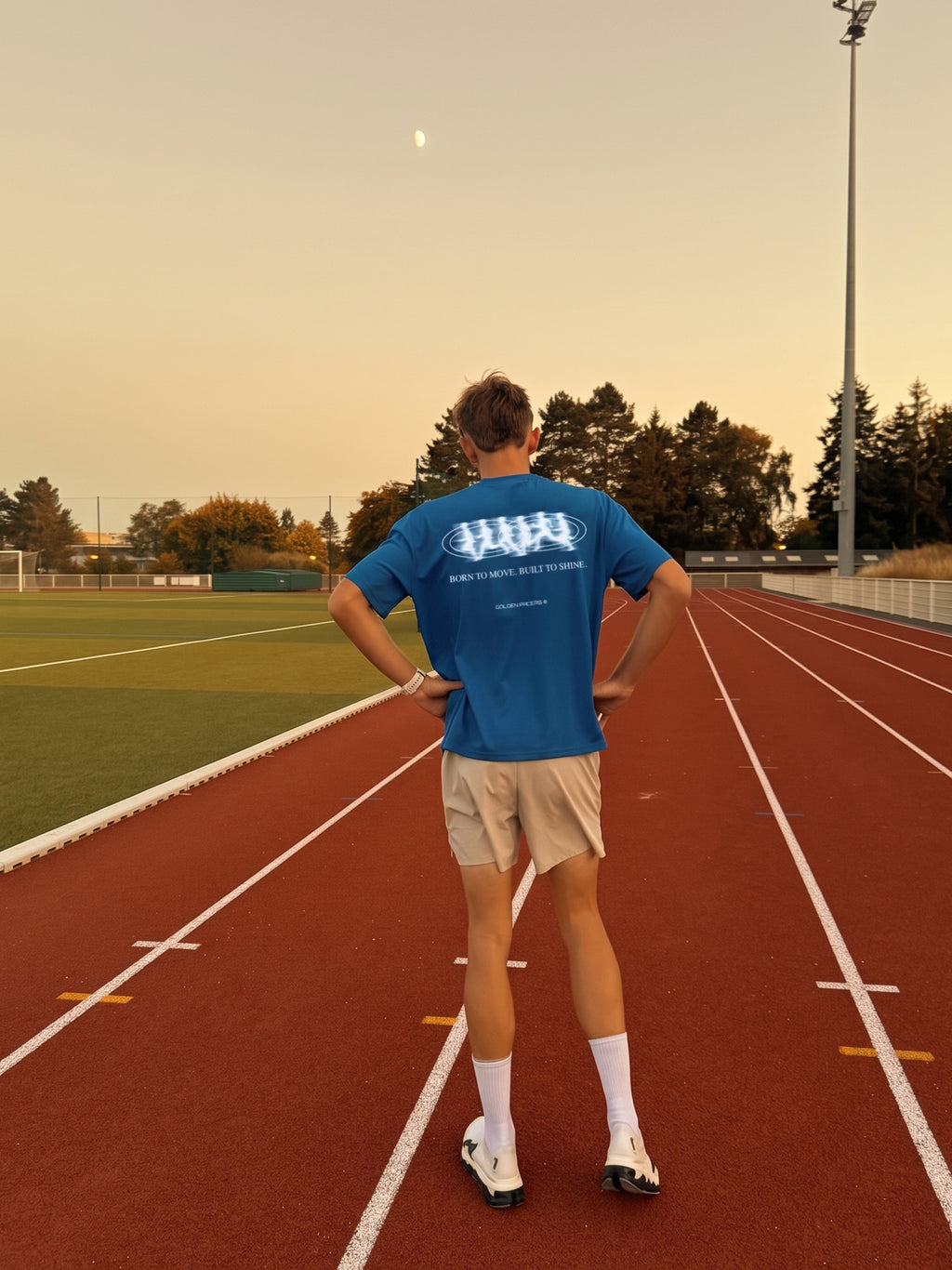 Blue Track Tee