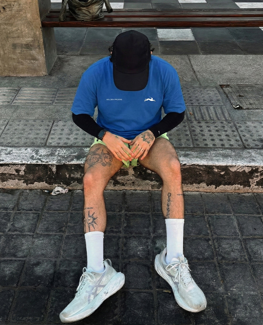 Blue Track Tee